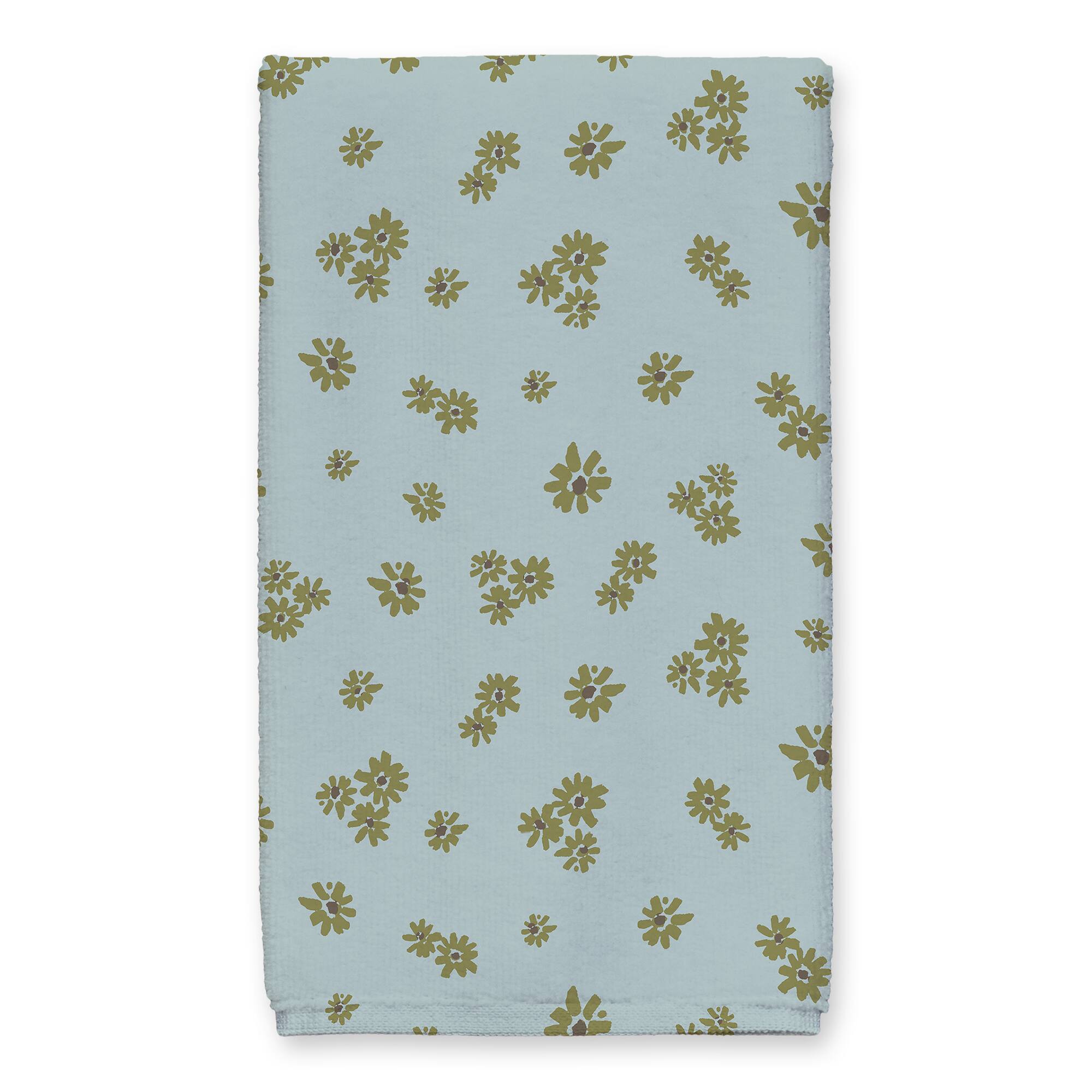Yellow Daisy Pattern Home Tea Towel - Set of 2